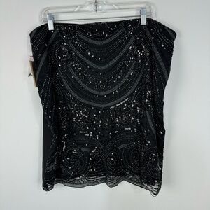 Alter'd State A Beautiful Soul Beaded Sequined Mini Skirt Retro Dress 90s Goth